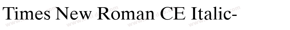 Times New Roman CE Italic字体转换
